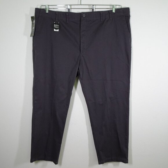 Lee Chino Flat Front Pants Men's Size 50x30 Gray Regular Fit Straight Leg - Picture 1 of 11